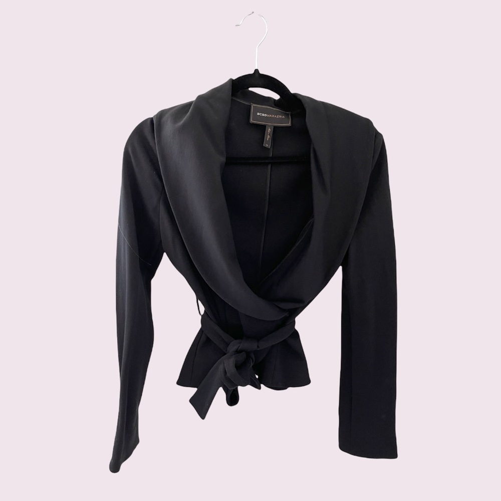 BCBG fitted wrap blazer
